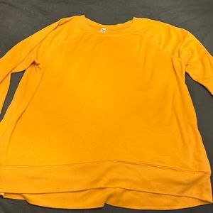 Old Navy tunic sweatshirt 32” gold color sz XXL
